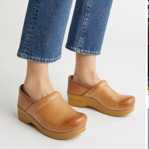 Dansko Tan Leather Clog Sneakers